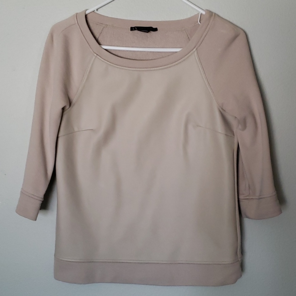 Armani Exchange faux leather top